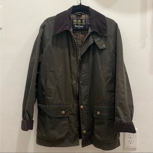 Barbour Green Military Field Jacket Waxed Cotton